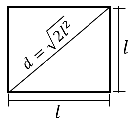 exercícios de progressão aritmética. quadrado e sua diagonal