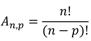 Na análise combinatória a fórmula do arranjo simples, que é uma permutação que não engloba todos os elementos.