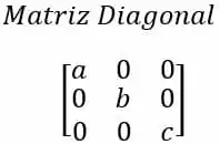 tipos de matrizes. matriz diagonal